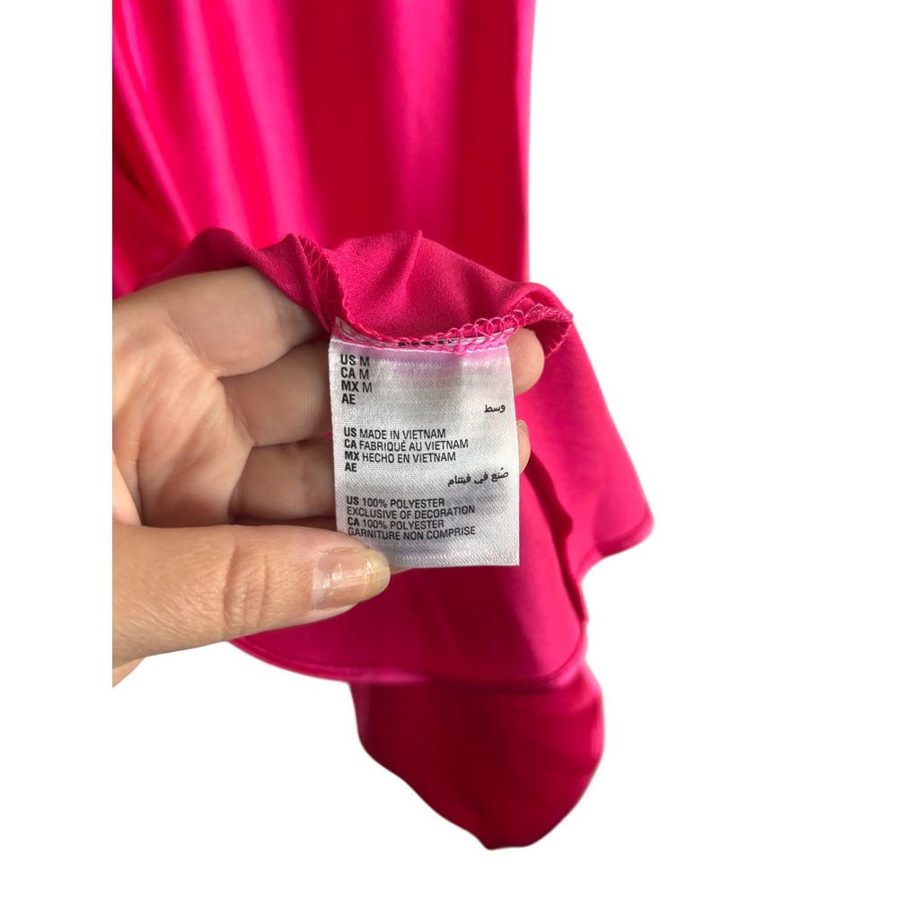 INC International Concepts Pink Lightening Satin Lace Trim Chemise M NEW - Picture 3 of 5